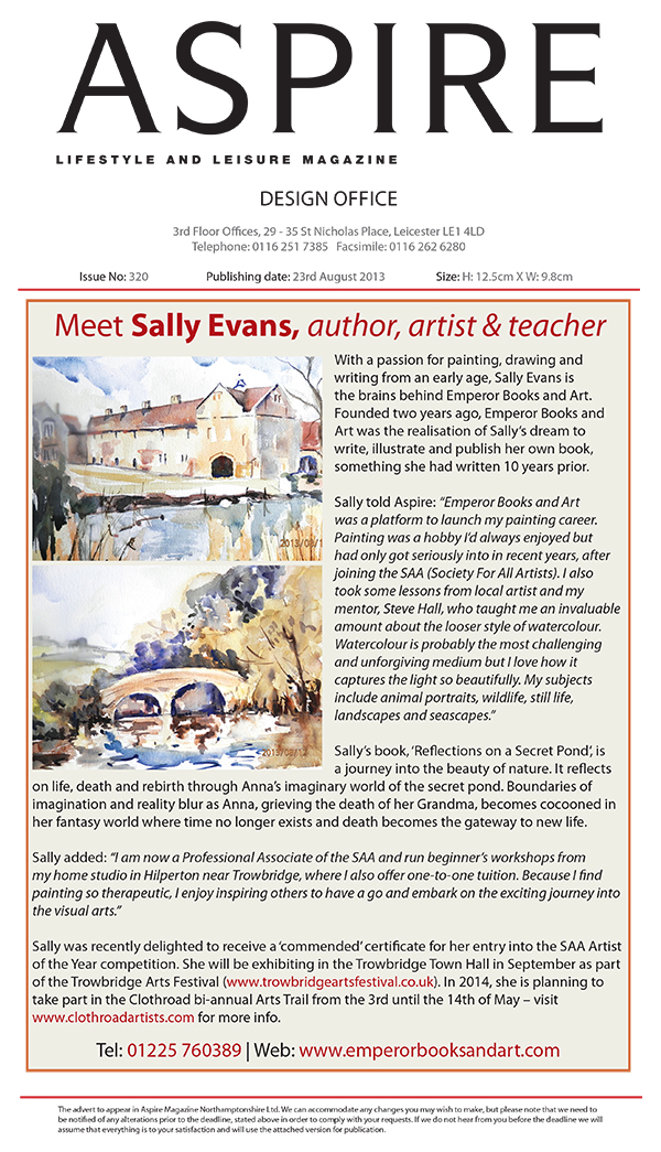 aspire article about Sally Evans